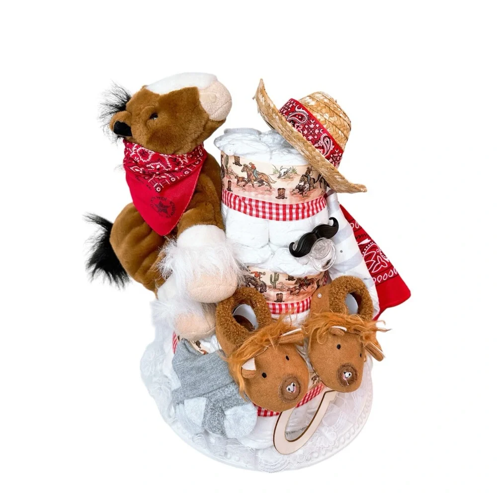 Horse Diaper Cake, Farm Baby Shower Gift